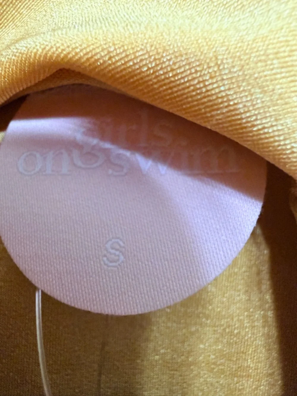 Two-Tone Yellow One-Piece Swimsuit with Slim Straps